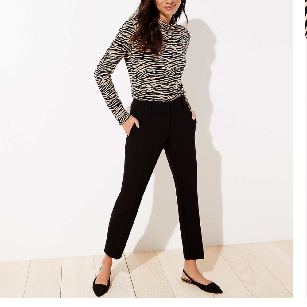 LOFT Black Slim Marisa Pants 2p